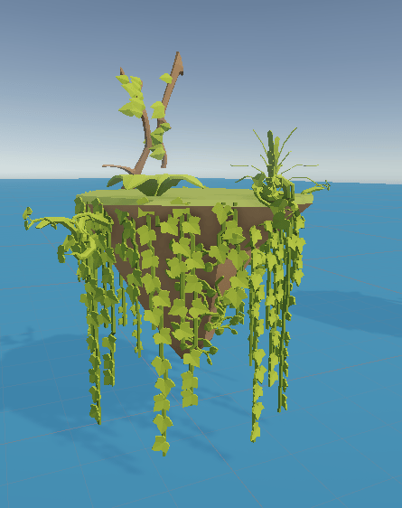Island with driftwood
