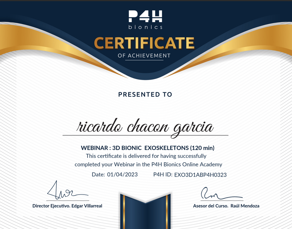 P4H Bionics — 3D bionic exoskeletons webinar