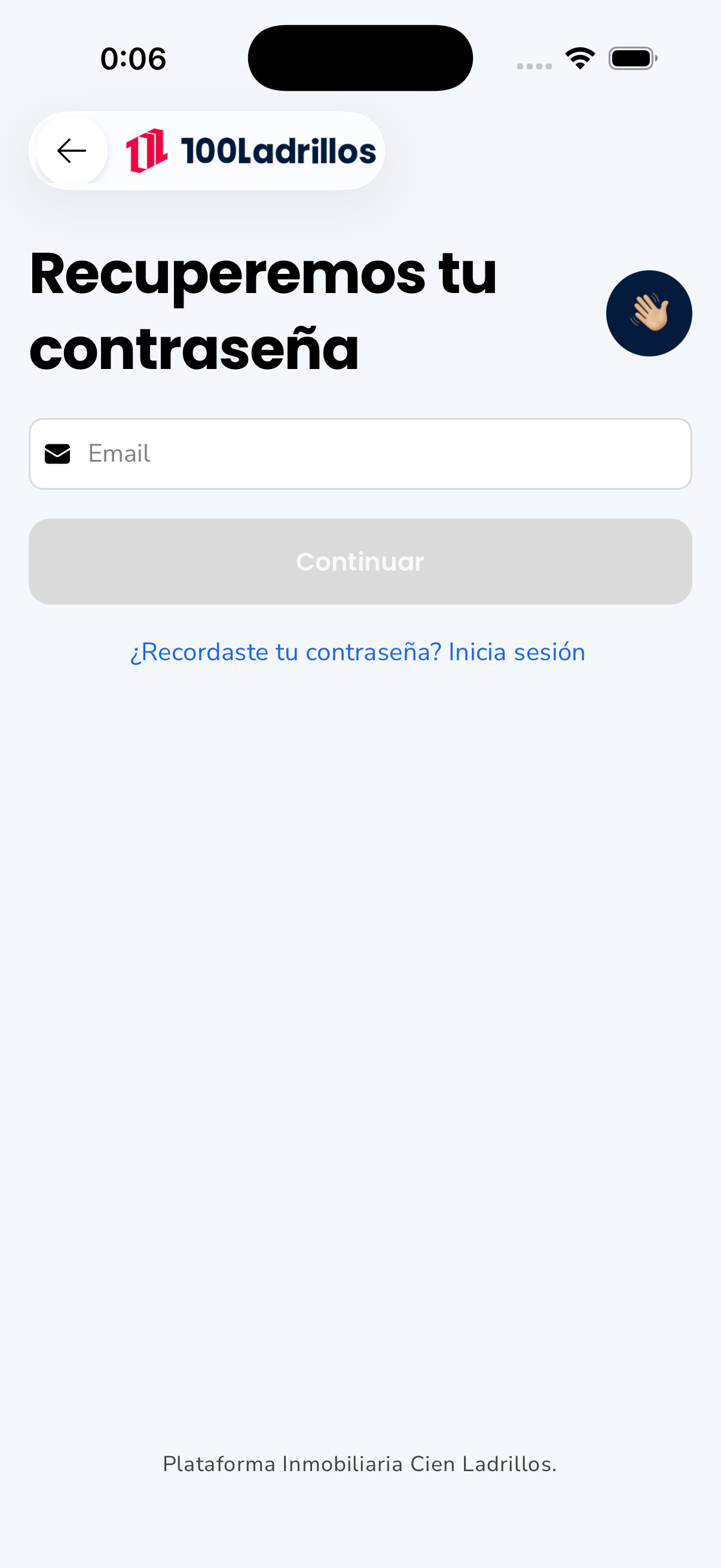 100 Ladrillos — Password recovery