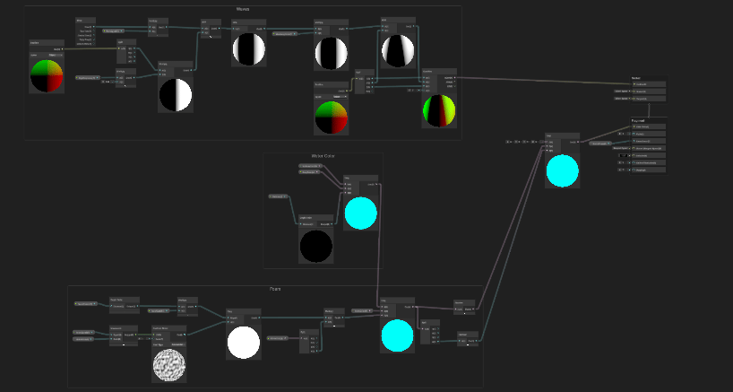 Moon phase shader graph